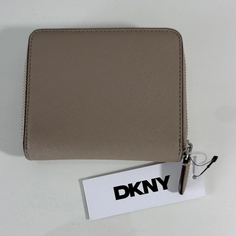 NWT DKNY Beige Zip-Around Wallet